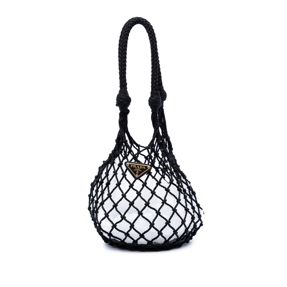 Pre-Loved Prada Mesh and Leather Bucket Bag